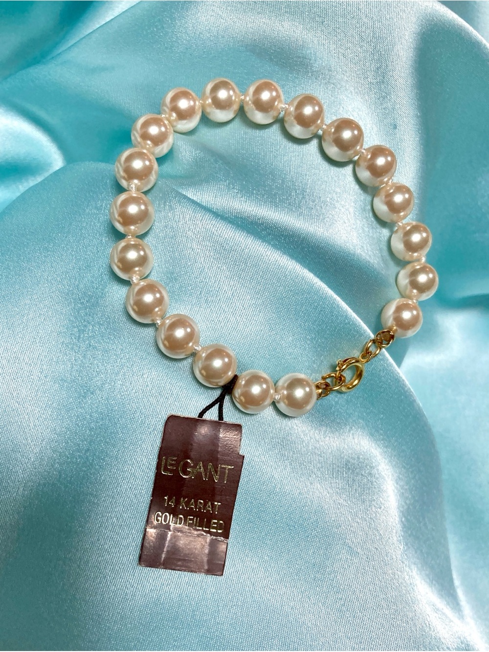 Gant Ivory Pearl Bracelet with Gold-Filled Clasp Child’s 6” Vintage
